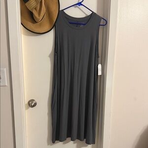 Time and Tru Gray Midi Dress